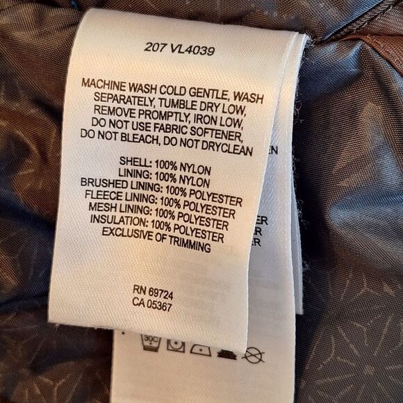 Columbia Women’s Convert Boardwear Snowboard Ski Jacket Brown Blue Snap Hood Med - Picture 11 of 16